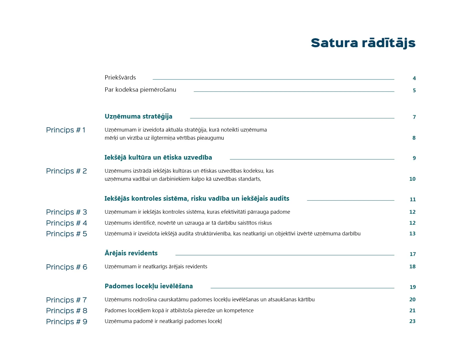 KORPORATĪVĀS PĀRVALDĪBAS KODEKSS